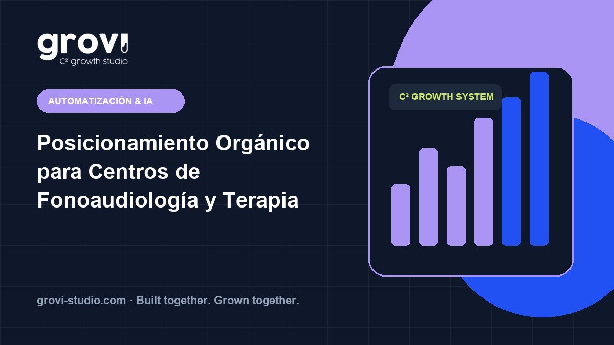 Posicionamiento Orgánico para Centros de Fonoaudiología y Terapia Infantil